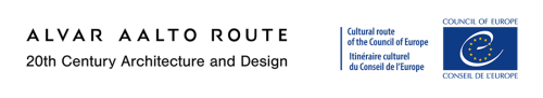 kuvassa on alvar aalto route 20th century architecture and desing cultural route of the council of europe virallinen logo-
