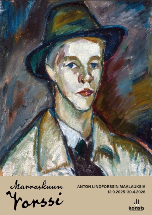 Anton Lindforss-näyttelyn juliste.