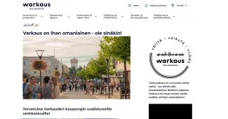Uudistuneiden verkkosivujen www.varkaus.fi etusivu.