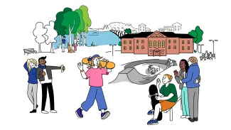 Kaupunkistrategian piirroskuva.