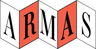 Armas-logo, jossa haitarimuodossa kirjaimet ARMAS.